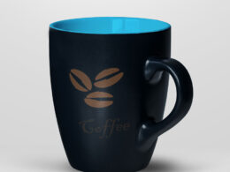 Black Printed Coffee Mug
