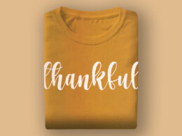 Typography Teal Printed Tshirt