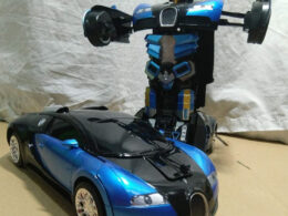 Remote Control Car Transformer Bugatti Blue