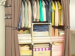 Portable Wardrobe Closet 7 Shelves