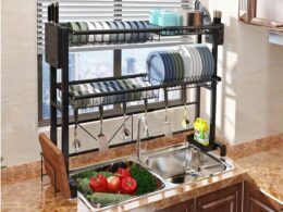 Kitchen Dish Rack 2 Levels Easy assembly