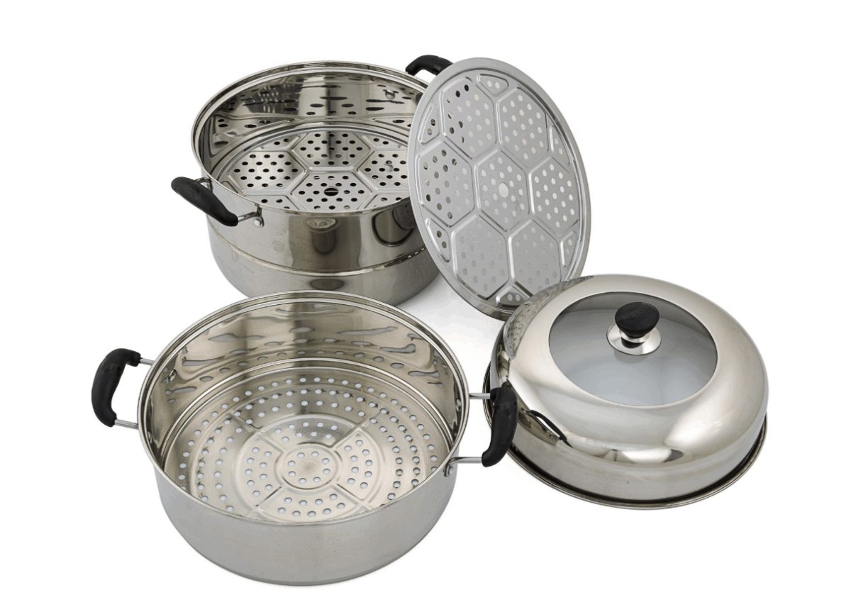 Steamer Stock Pot 3 Tier (30cm) - Image 14