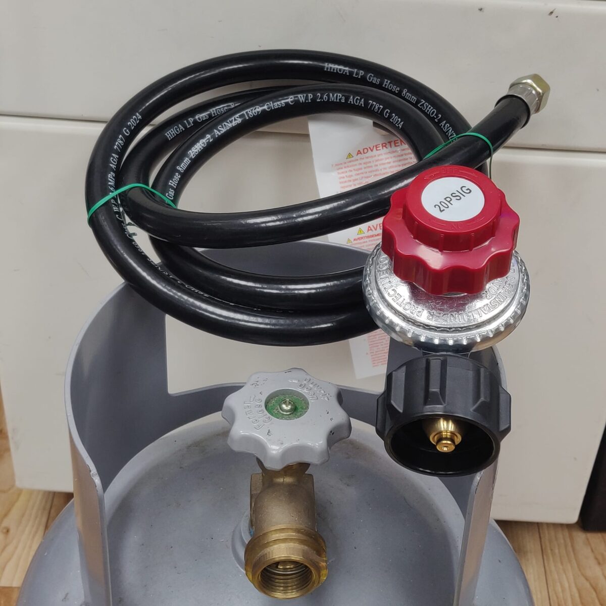 High pressure hose with regulator 20psi 1.5m long - Image 8