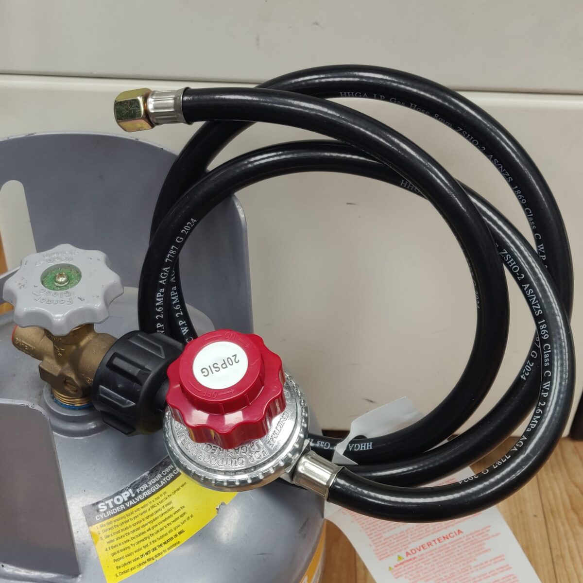 High pressure hose with regulator 20psi 1.5m long - Image 4