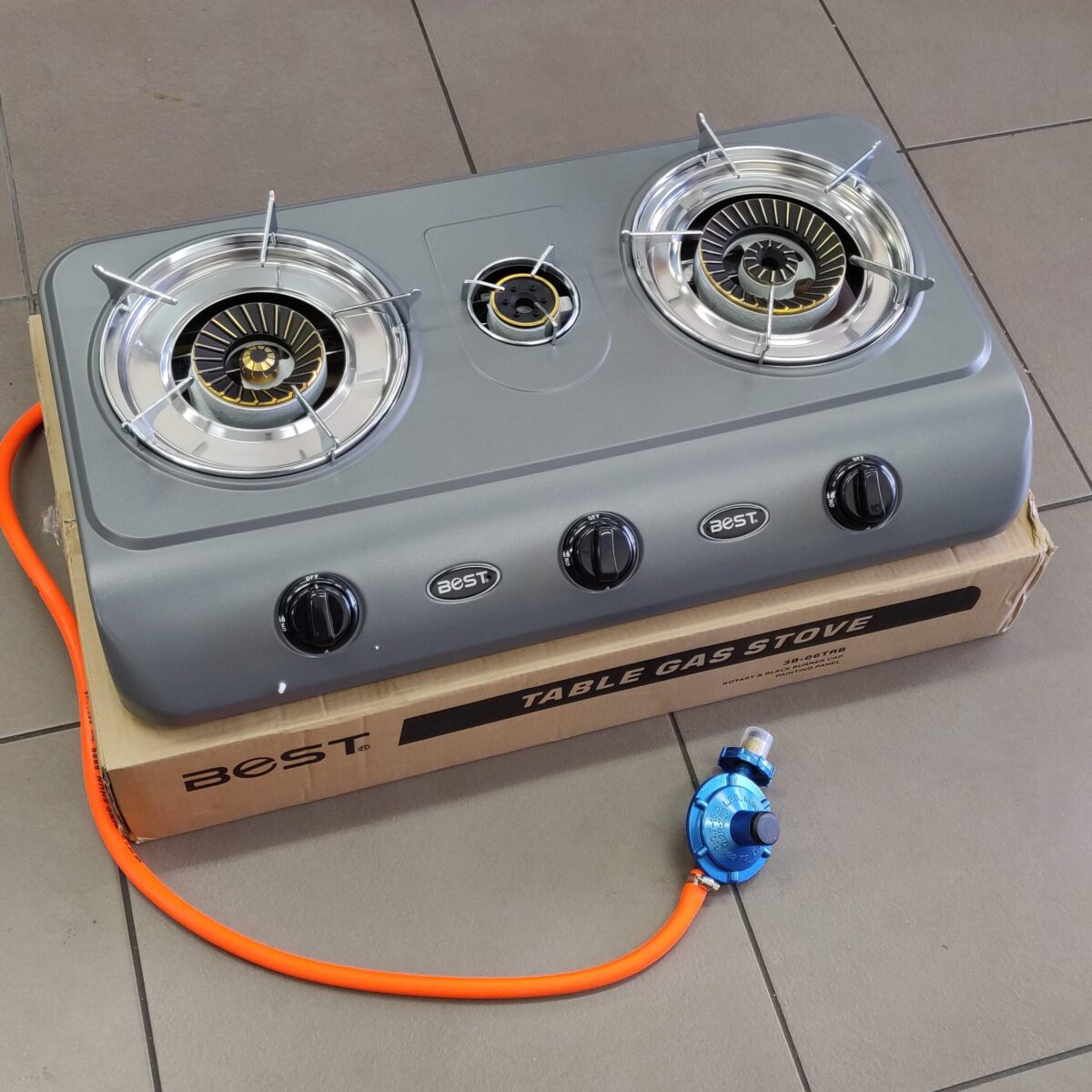 Gas Stove Triple Burner Paint Coated - Image 2