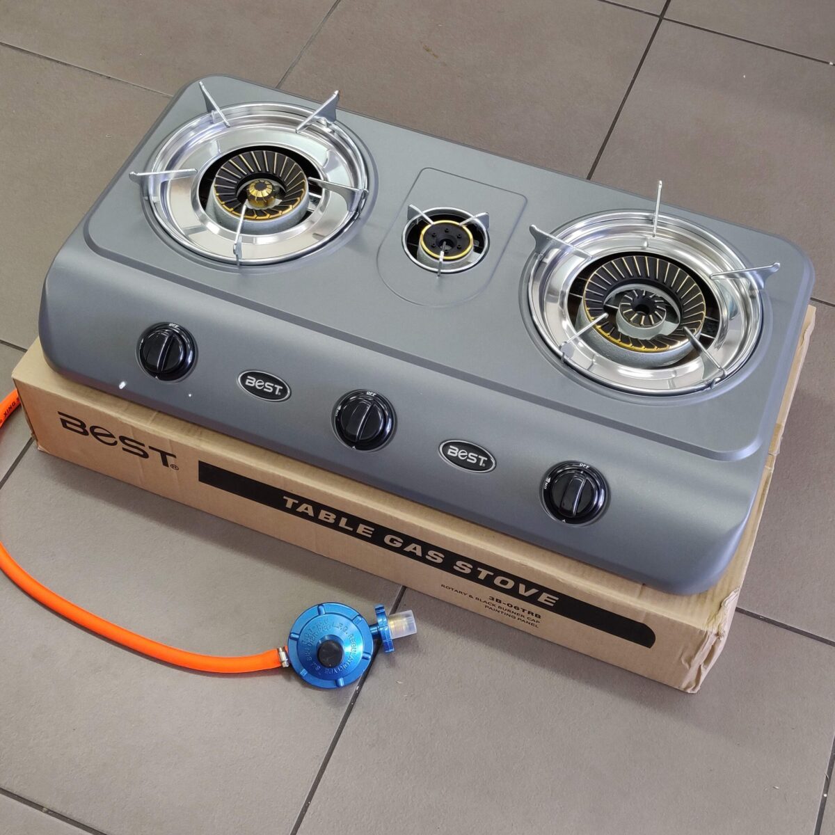 Gas Stove Triple Burner Paint Coated - Image 3