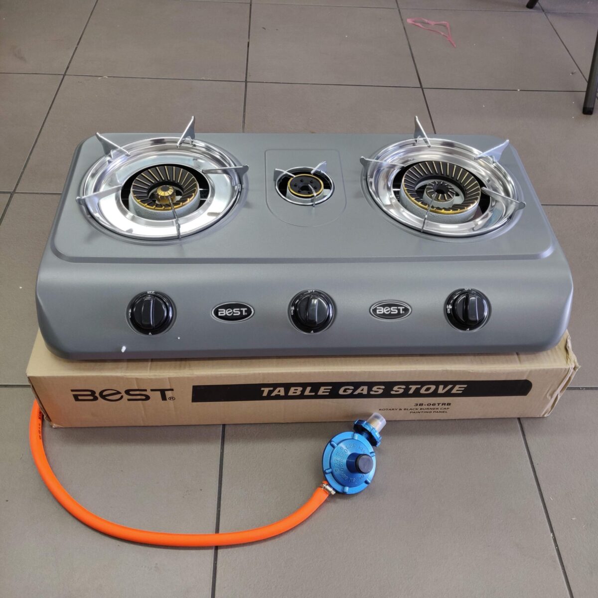 Gas Stove Triple Burner Paint Coated