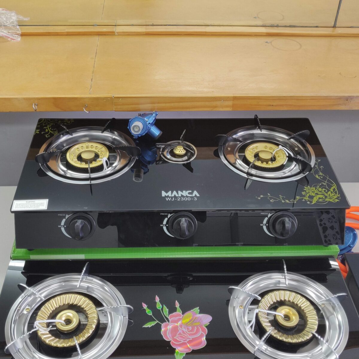 Gas Stove Triple Burner Glass Top - Image 2