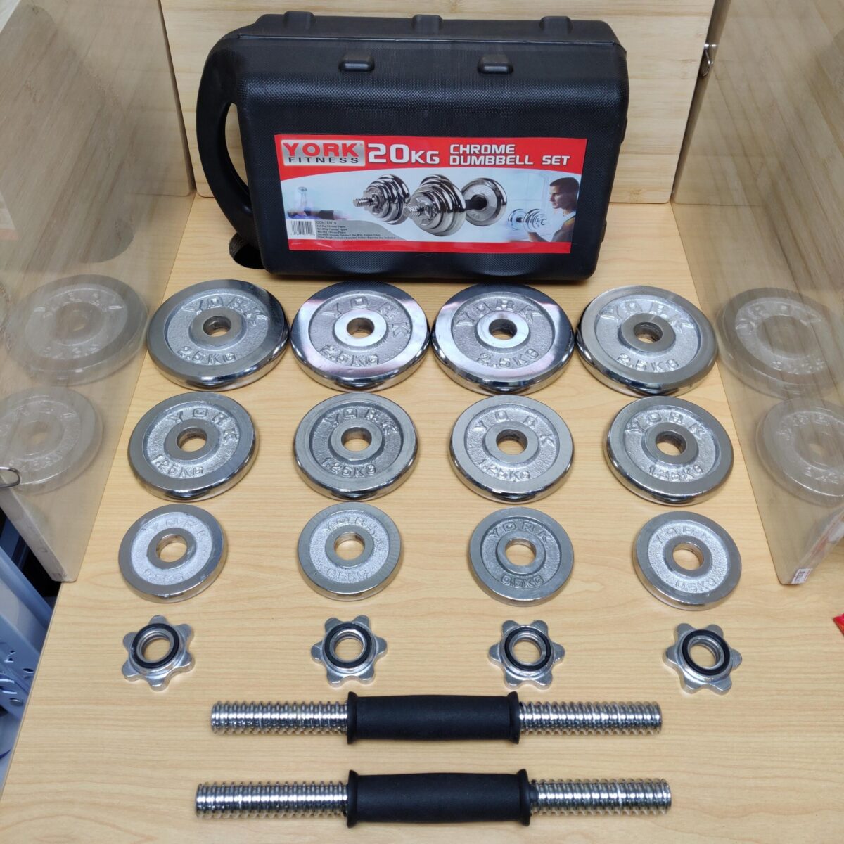 Chrome 20kg Dumbbell set