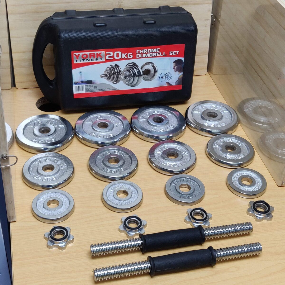 Chrome 20kg Dumbbell set - Image 5