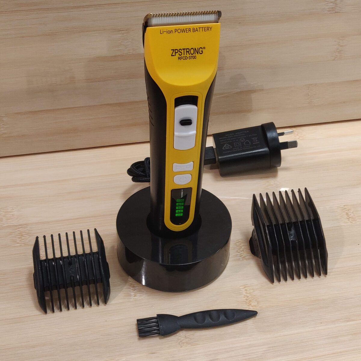Cordless hair clippers with stand