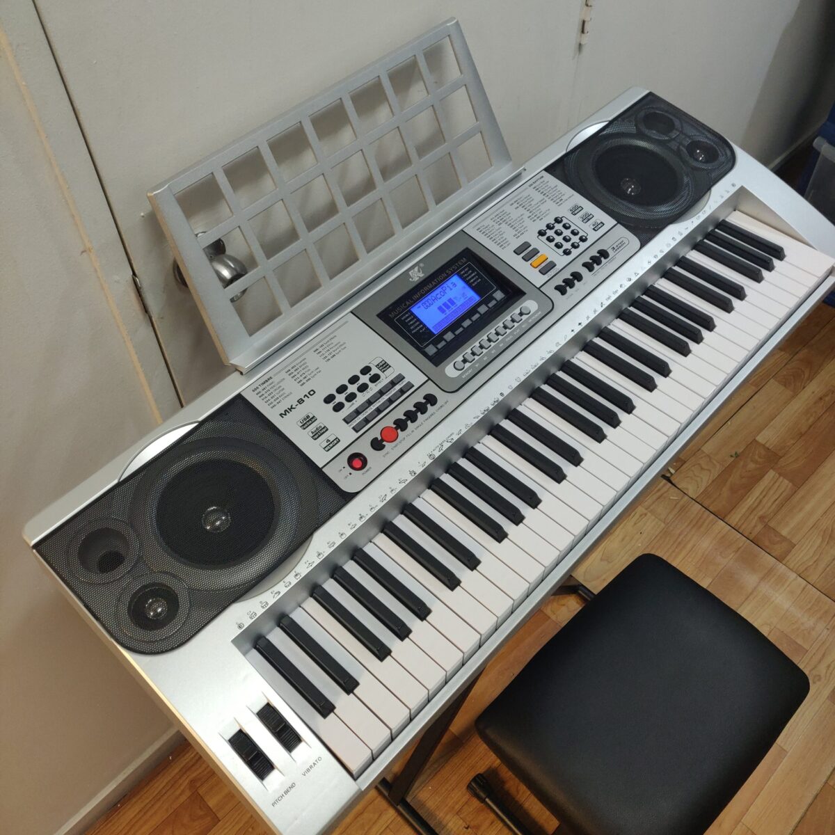 Keyboard Piano 61 Keys with Vibrato + Double X Stand - Image 4