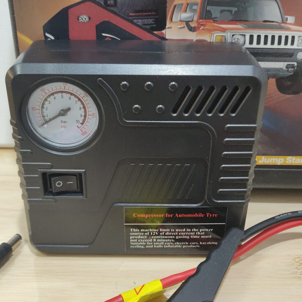 Car Battery Jump Starter Powerbank with Air Compressor - Image 3