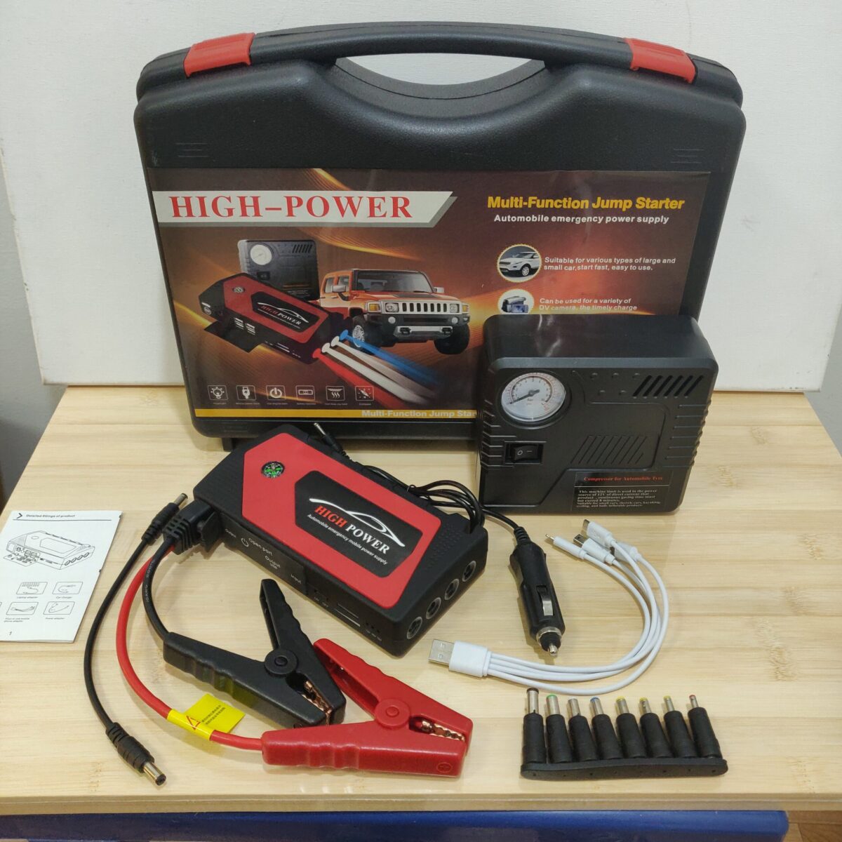 Car Battery Jump Starter Powerbank with Air Compressor