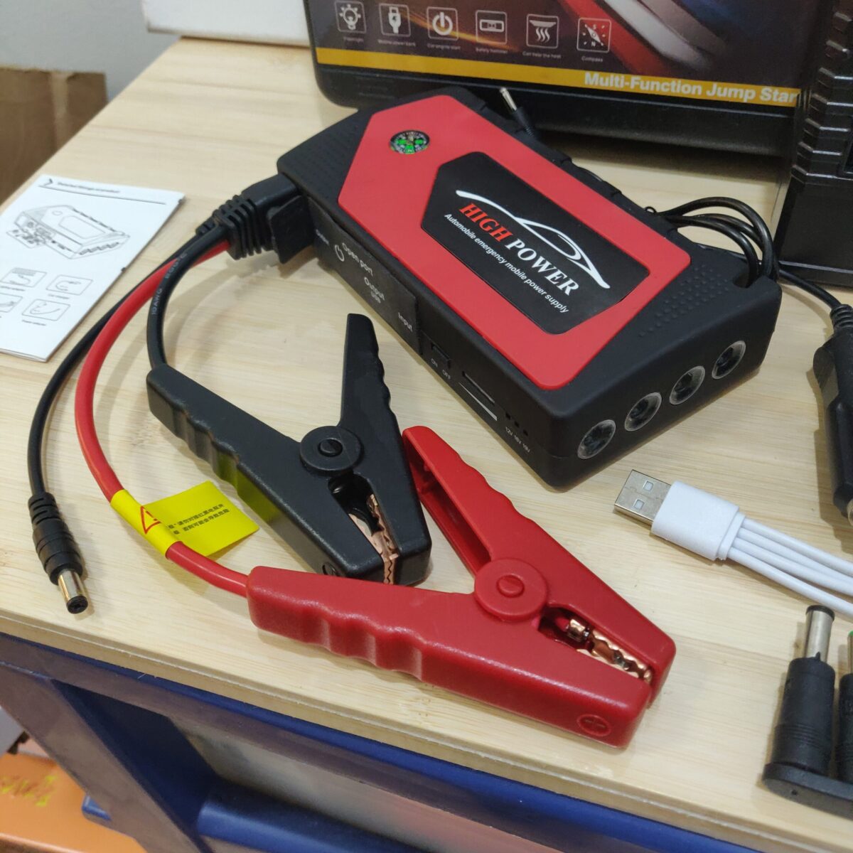 Car Battery Jump Starter Powerbank with Air Compressor - Image 5
