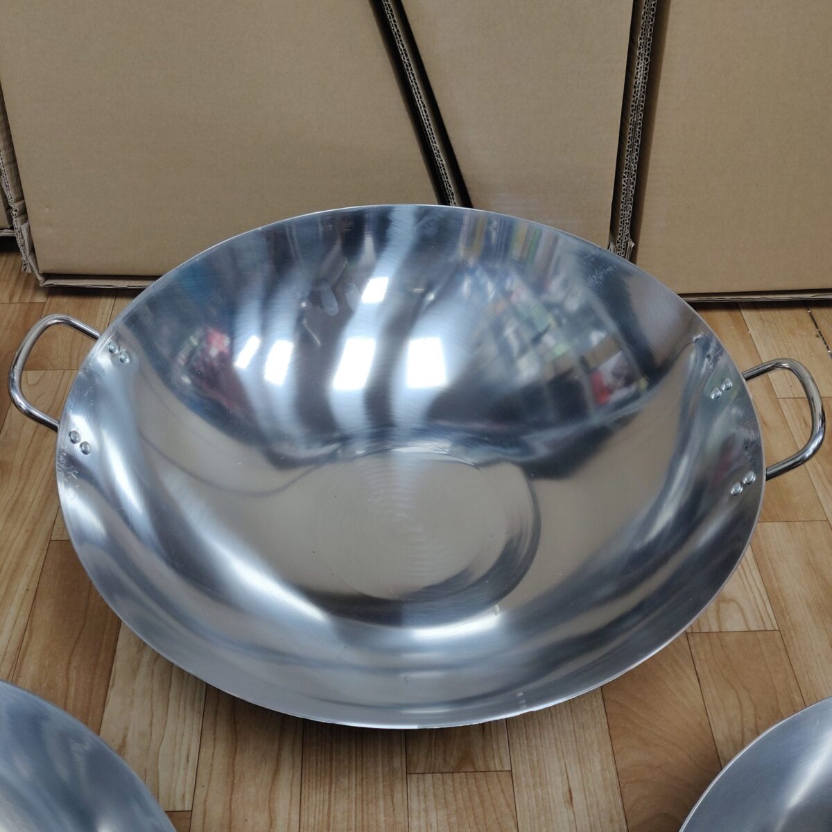 Stainless steel wok 50cm, 15L - Image 3