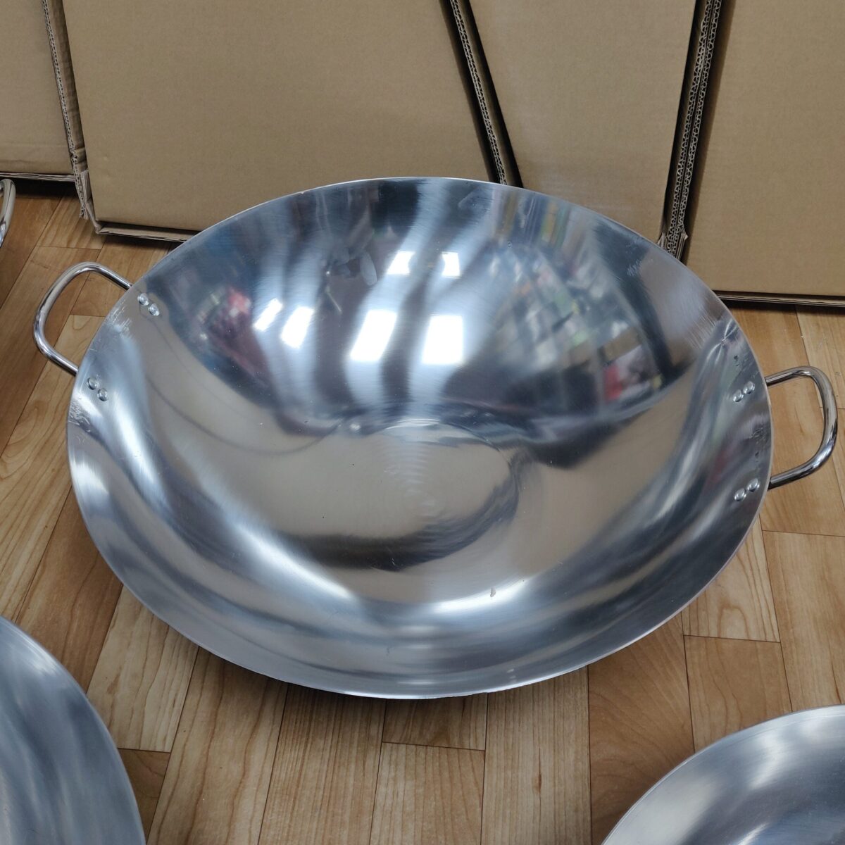 Stainless steel wok 50cm, 15L