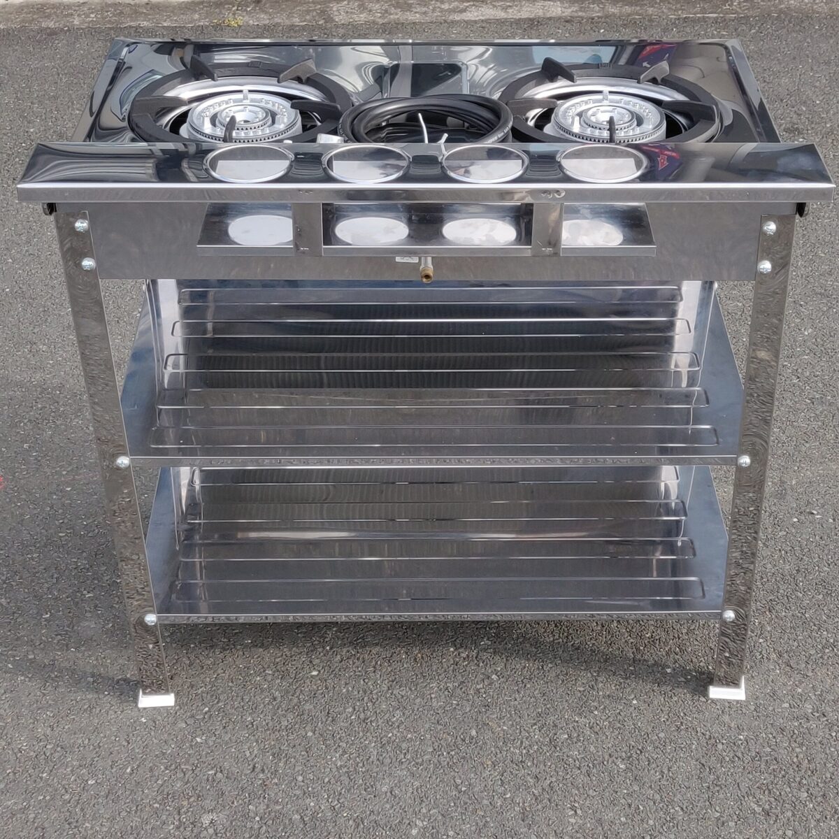 Double burner low pressure gas stove with stand - Image 5