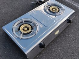 Double Burner Gas Cooker Stainless Steel
