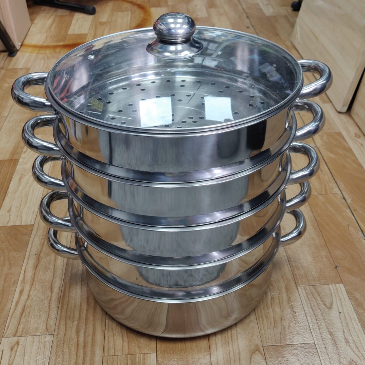 4 tier steamer with glass lid (34cm) 9.5L - Image 2