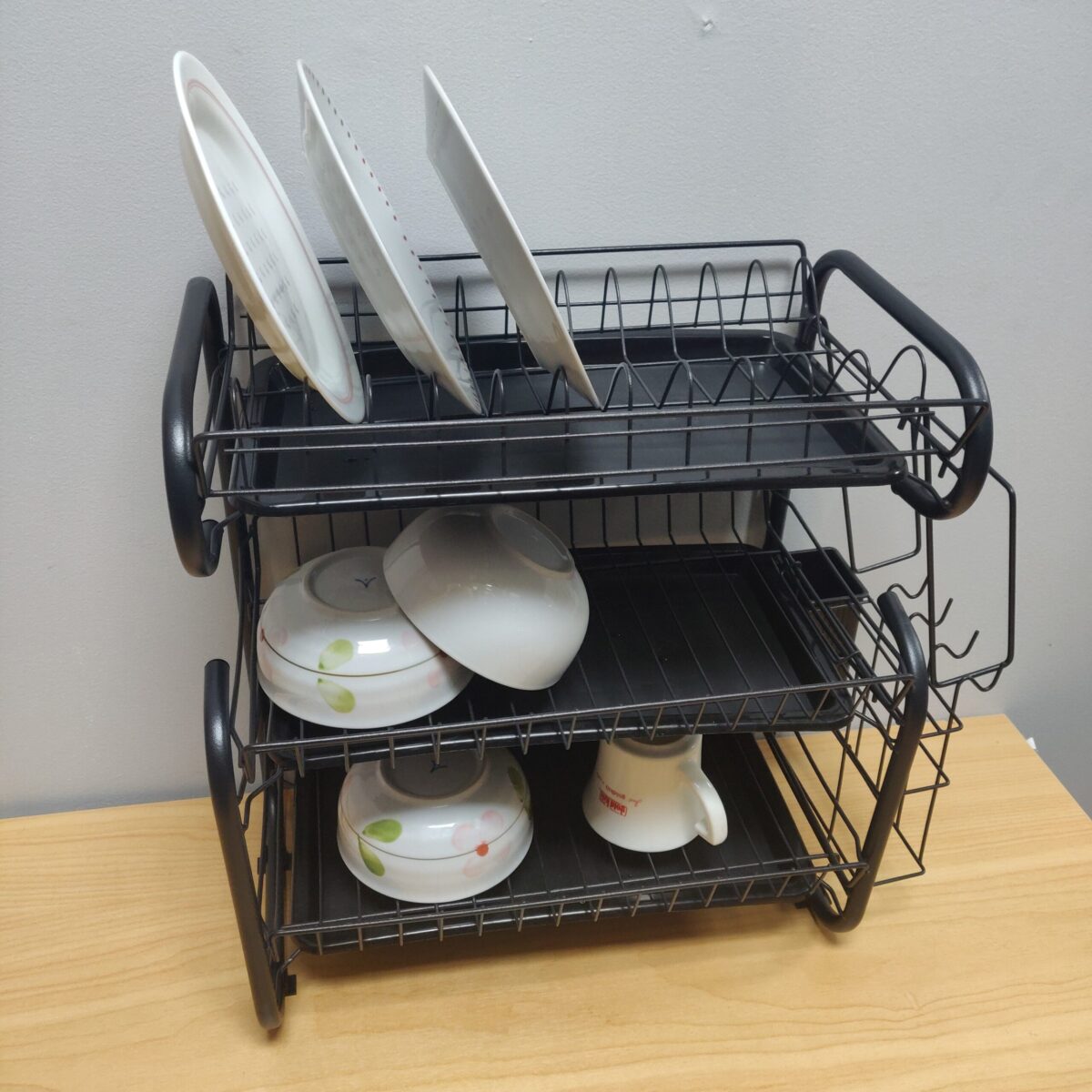 Matt Black Three-tier Dish Rack