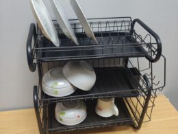 Matt Black Three-tier Dish Rack