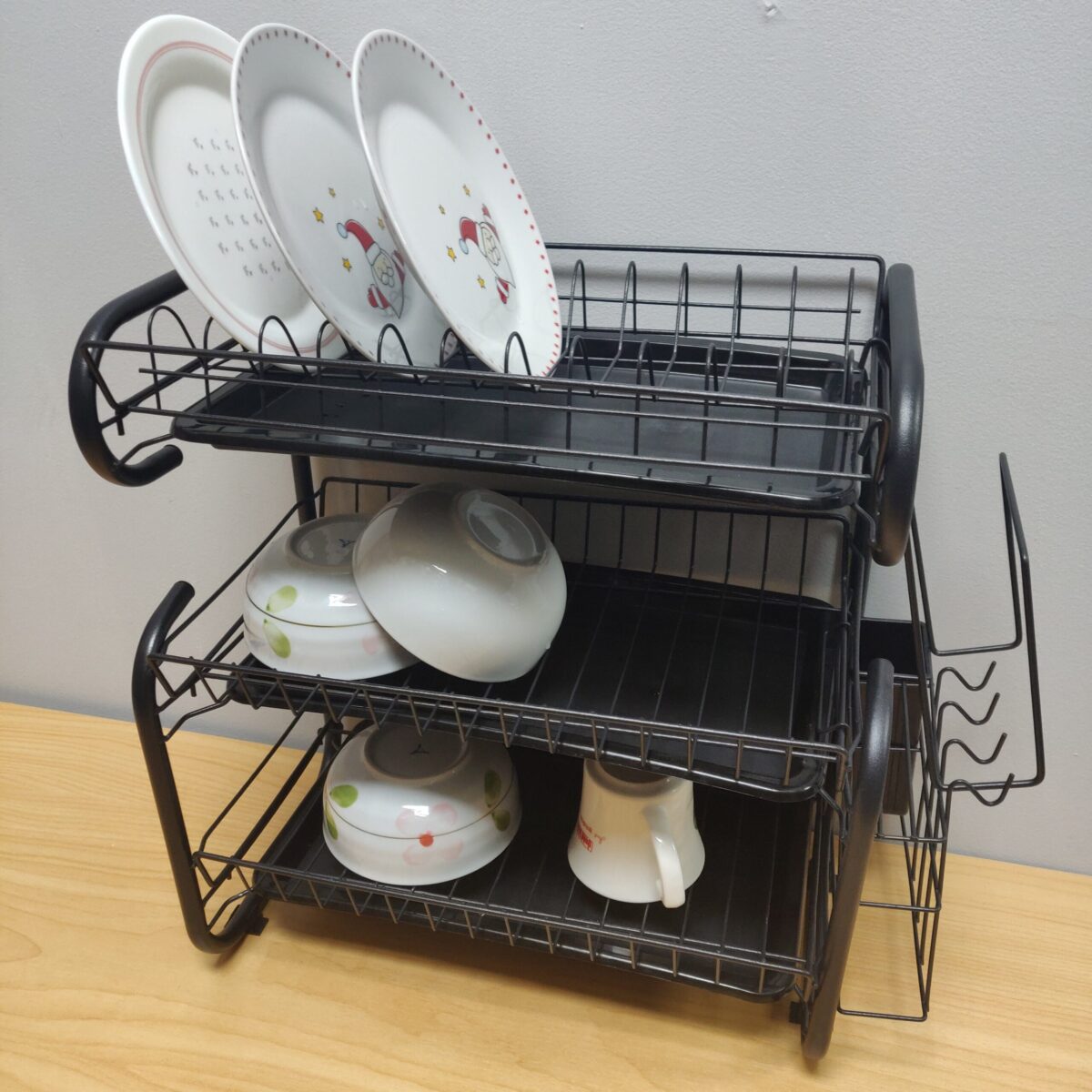 Matt Black Three-tier Dish Rack - Image 2