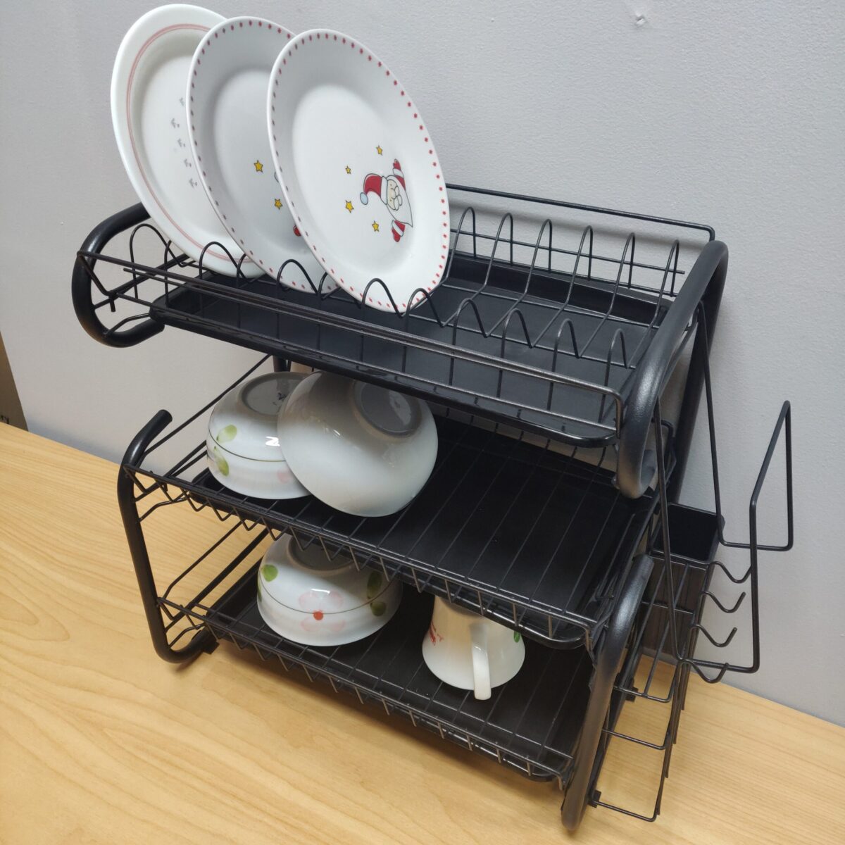 Matt Black Three-tier Dish Rack - Image 3
