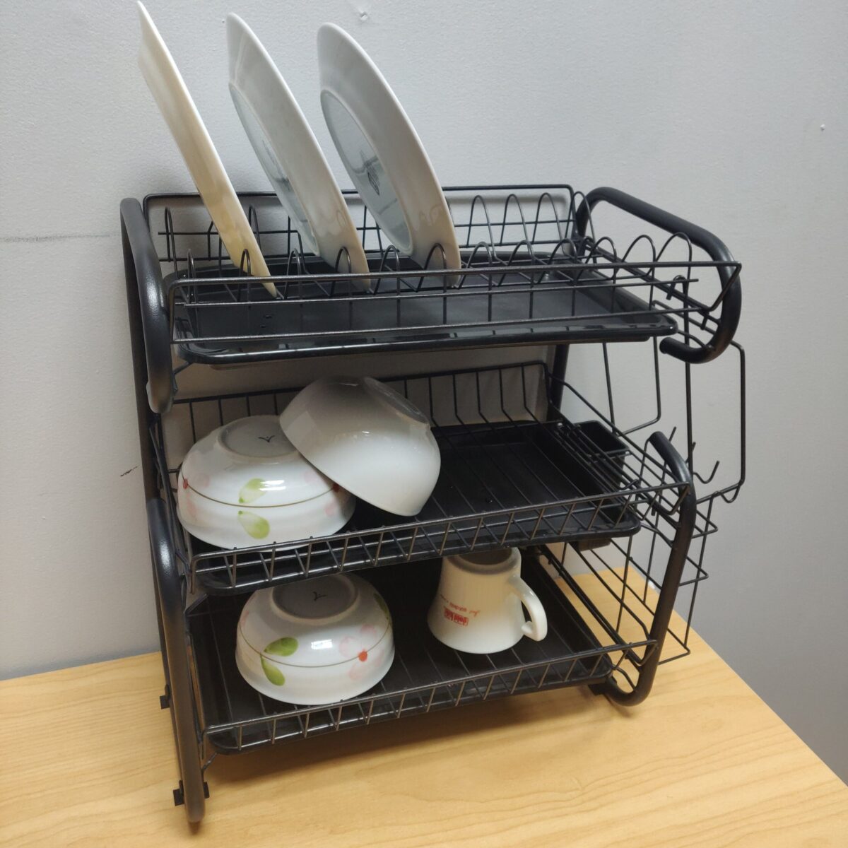 Matt Black Three-tier Dish Rack - Image 8