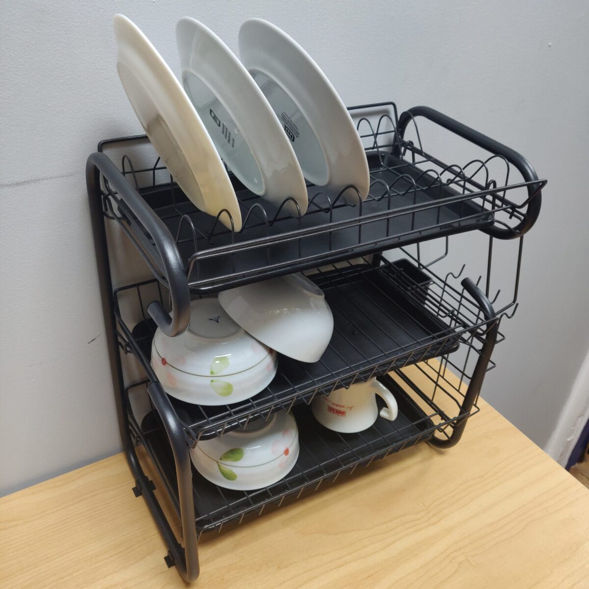 Matt Black Three-tier Dish Rack - Image 9