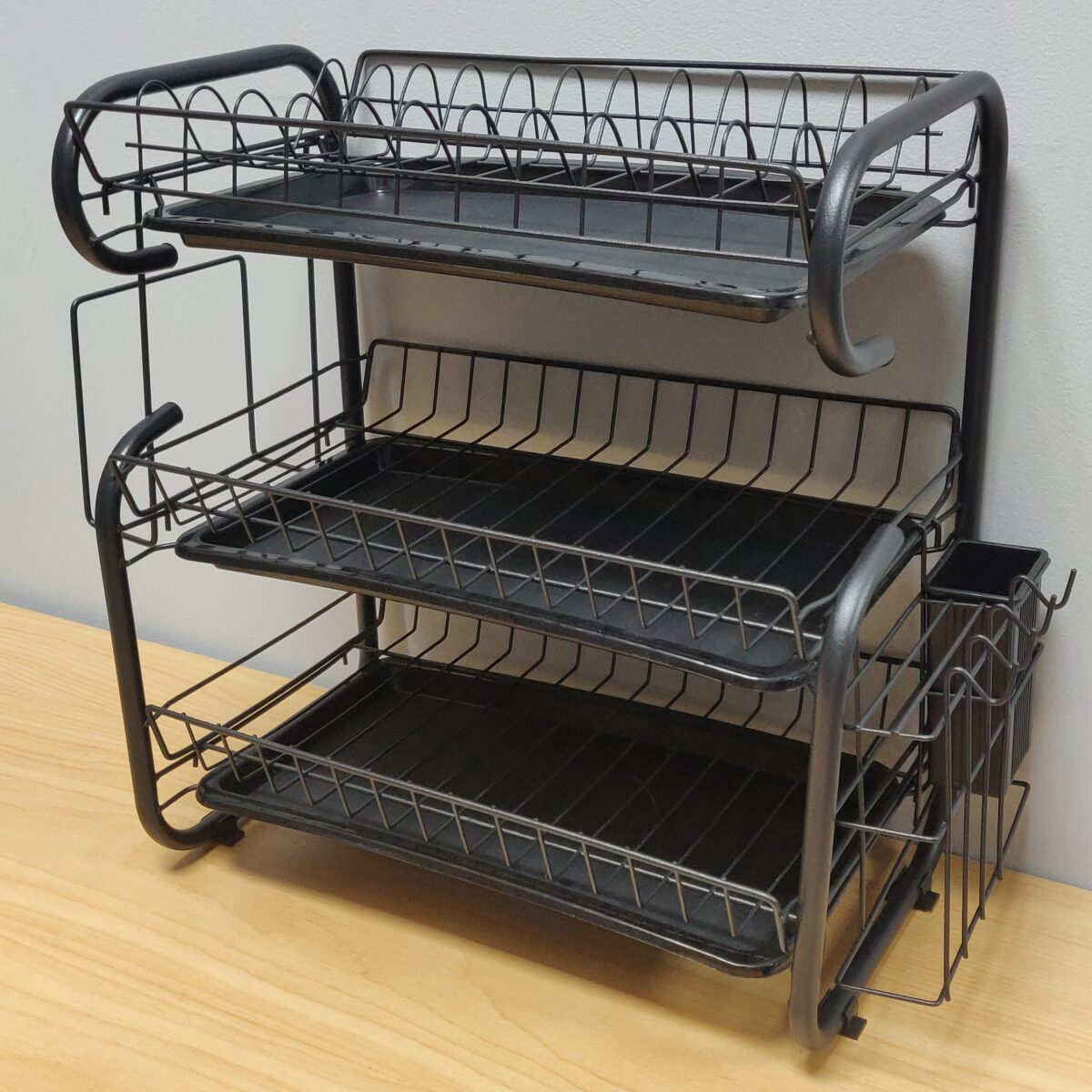 Matt Black Three-tier Dish Rack - Image 11