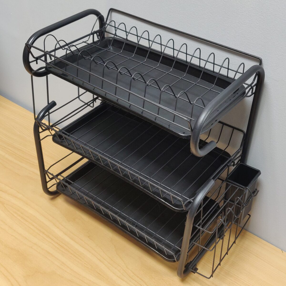 Matt Black Three-tier Dish Rack - Image 12