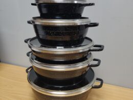 Aluminium pots stone coating (5pcs)