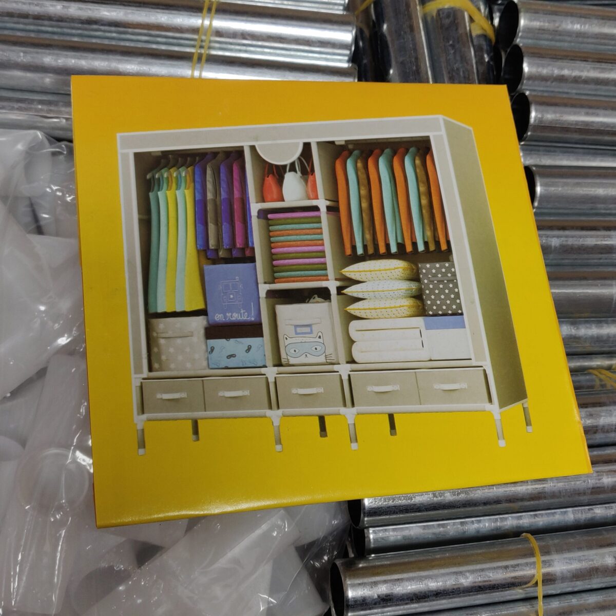 Portable closet wardrobe with 5 drawers - Image 2