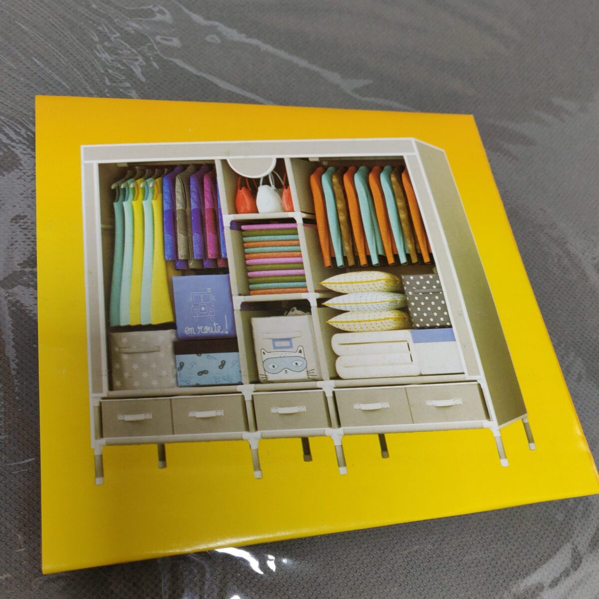 Portable closet wardrobe with 5 drawers - Image 6