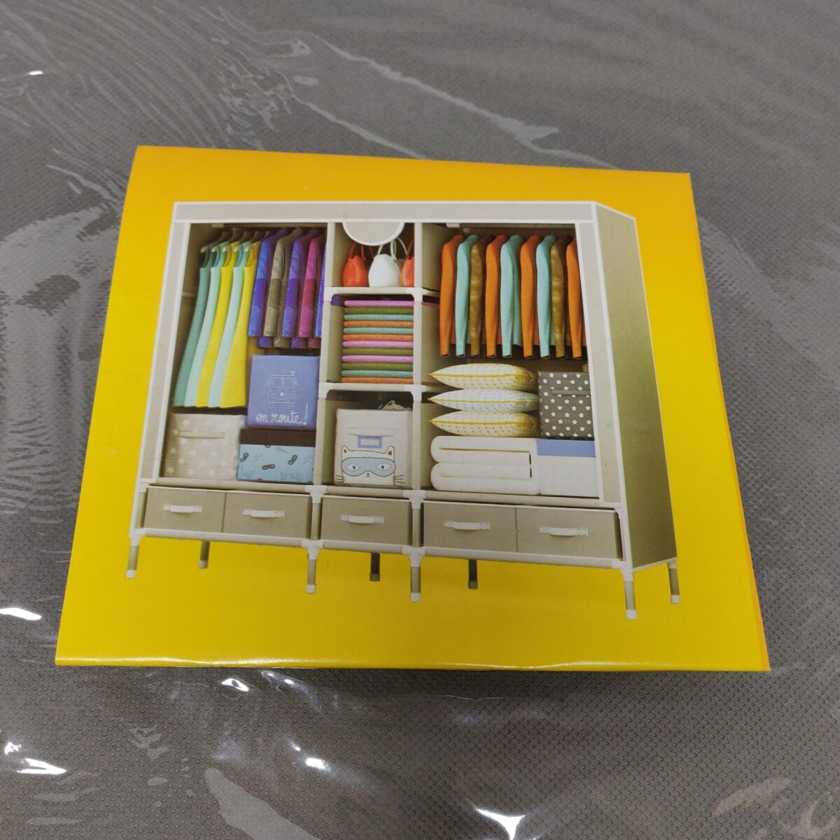Portable closet wardrobe with 5 drawers - Image 8