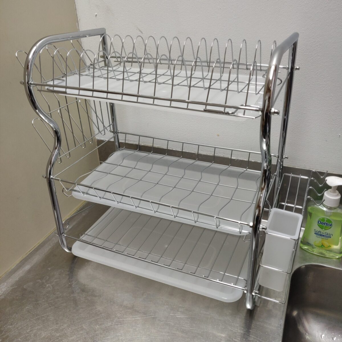 Stainless Steel three-tier Dish Rack - Image 8