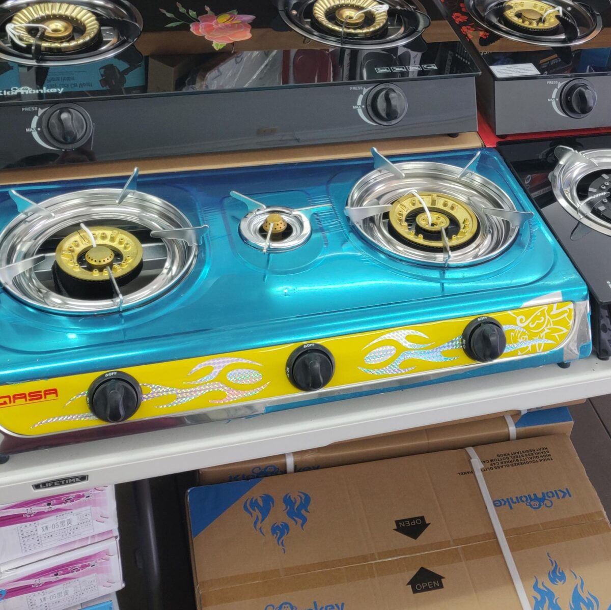 Gas Stove Triple Burner Stainless steel